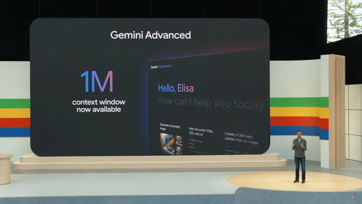 Gemini shown on the Google IO stage