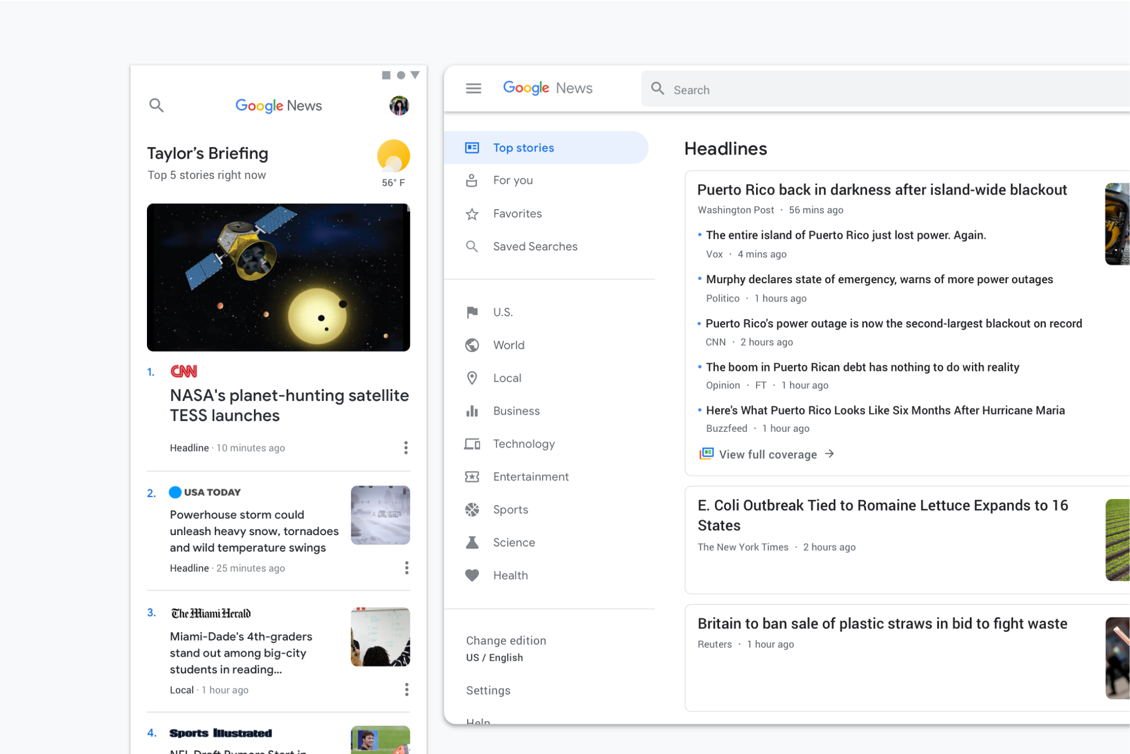 A visual representation highlighting the build from white principle