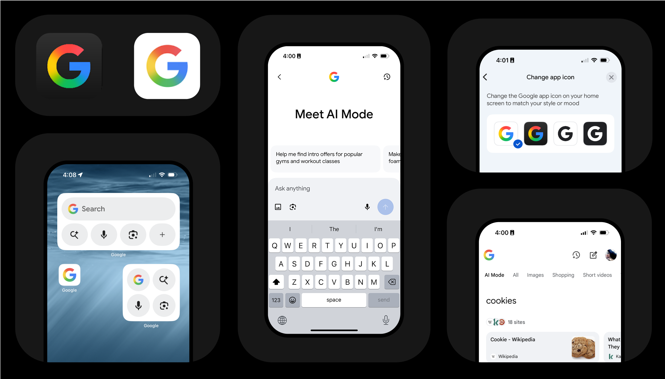 A visual representation highlighting the build from white principle